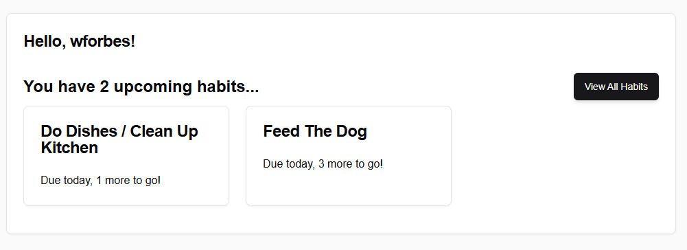 Dashboard Page
